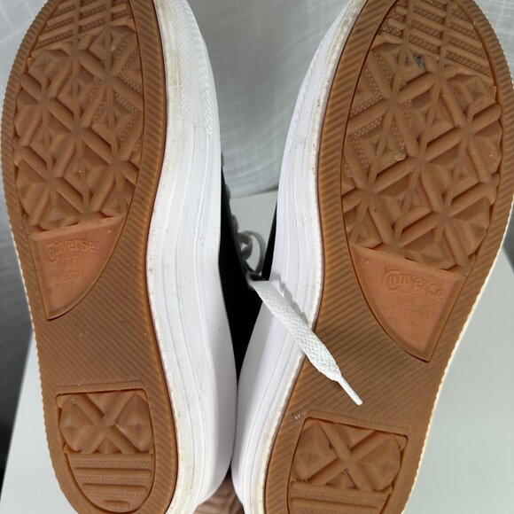 Converse Chuck Taylor All Star Move Leather Platform High-Top Sneakers Black 8 - Picture 14 of 15